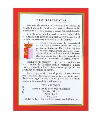 Medalla de plata Las Comunidades Autónomas Castilla La Mancha  - 2