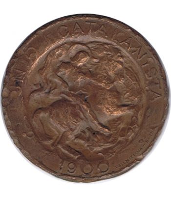 Moneda de cobre 5 Céntimos 1900 Unió Catalanista.  - 1