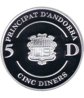 Moneda 5 Diners de plata Andorra 1998 Manual Digest.  - 2