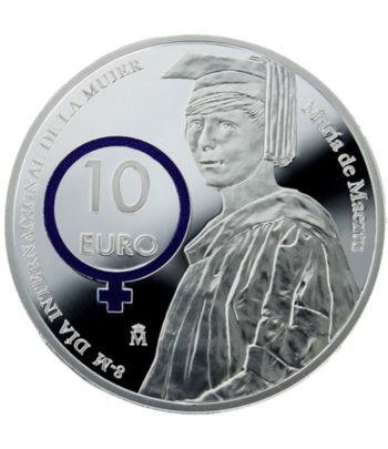 Moneda de España 10 euros 2023 Día Internacional de la Mujer. Plata  - 2