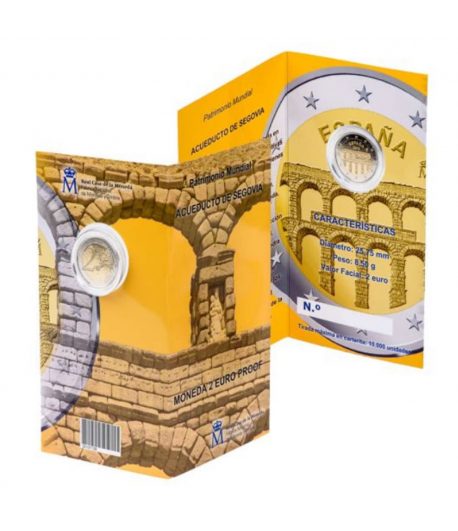 Euroset Proof moneda 2 euros España 2016 Segovia - 1 Euroset Proof moneda 2 euros España 2016 Segovia - 1