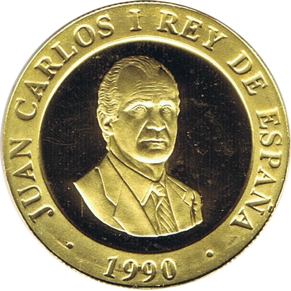 Moneda de oro 20.000 Pesetas Sagrada Familia 1990.  - 2