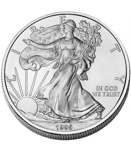 Moneda de plata Estados Unidos 1 Dollar Liberty 1995.  - 1