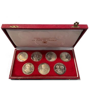 7 Medallas La Vida de Franco de plata.  - 1