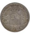 Moneda de España 1 Peseta 1900 *00 Alfonso XIII. Plata  - 2