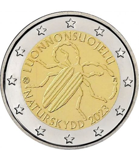 moneda 2 euros Finlandia 2023 Naturaleza. Escarabajo  - 1