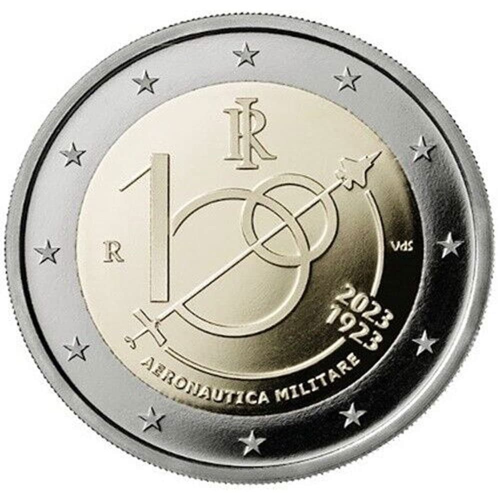 moneda 2 euros Italia 2023 Centenario Aeronáutica Militar  - 1