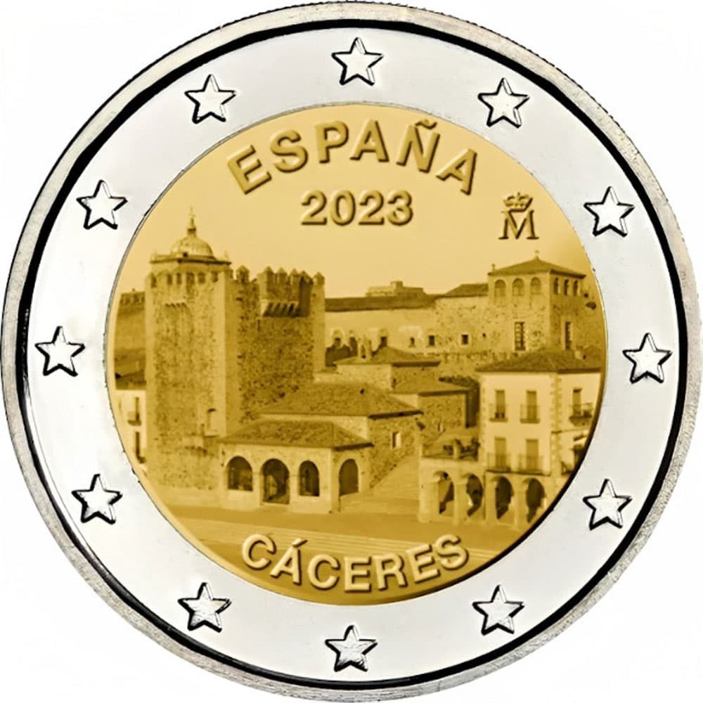 moneda 2 euros España 2023 Cáceres  - 1