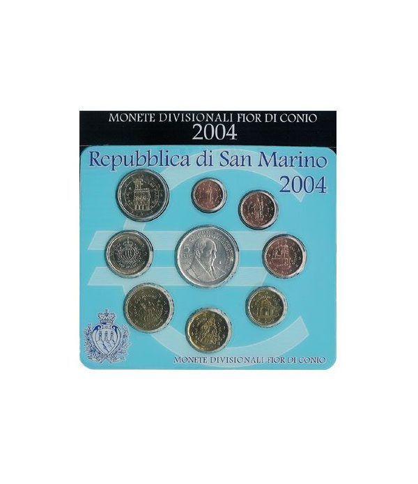 Cartera oficial euroset San Marino 2004 + 5€ (plata)  - 2
