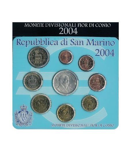 Cartera oficial euroset San Marino 2004 + 5€ (plata)