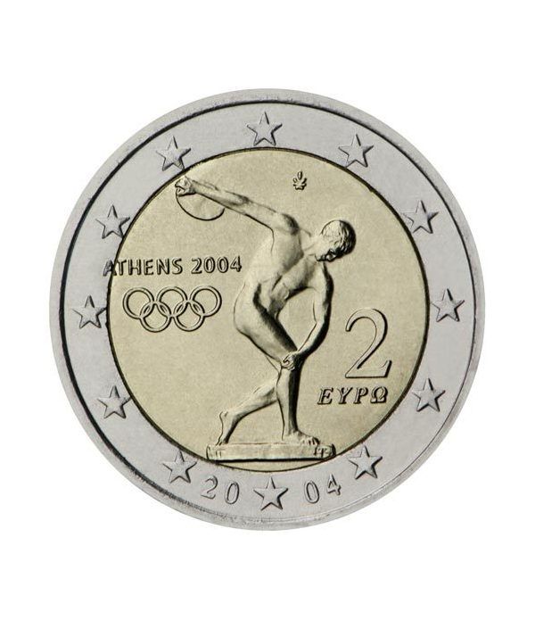 moneda conmemorativa 2 euros Grecia 2004 JJOO.