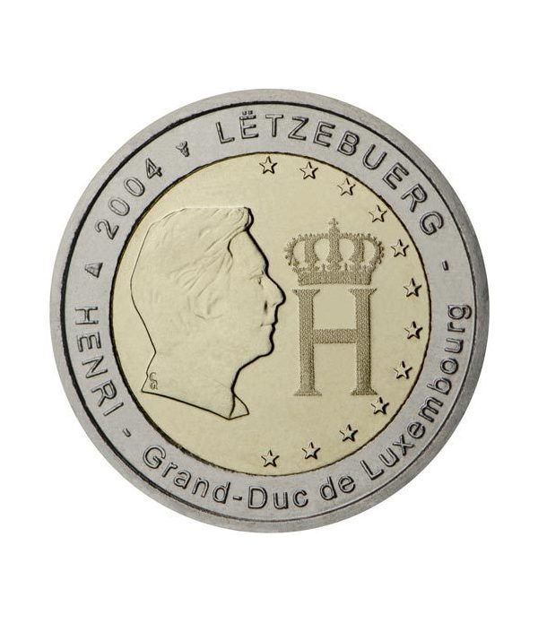 moneda conmemorativa 2 euros Luxemburgo 2004.