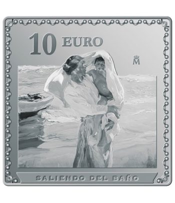 Moneda de España 10 euros 2023 Sorolla. El Baño del Caballo. Plata  - 3