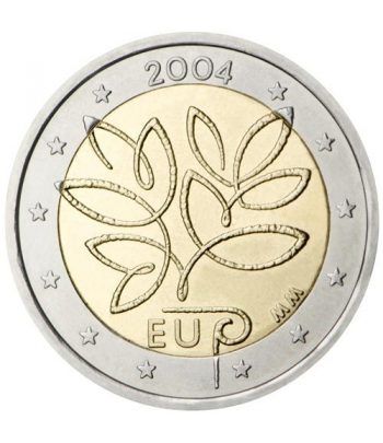 moneda 2 euros Finlandia 2004 ampliación Unión Europea.