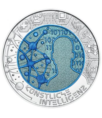 moneda Austria 25 Euros de Niobio año 2019 Inteligencia Artificial  - 2