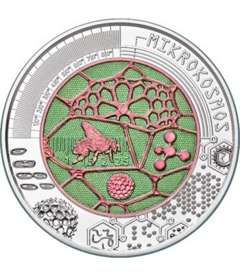 moneda Austria 25 Euros de Niobio año 2017 Microcosmos  - 2