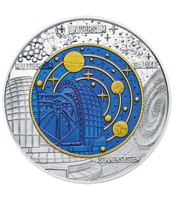 Moneda Austria 25 Euros de Niobio año 2015 Cosmología  - 2