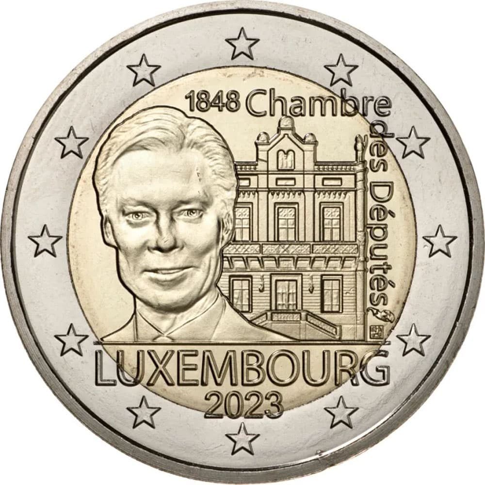 moneda 2 euros Luxemburgo 2023 Cámara de Diputados  - 1