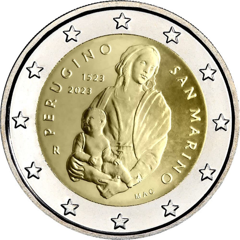 moneda 2 euros San Marino 2023 Perugino  - 1