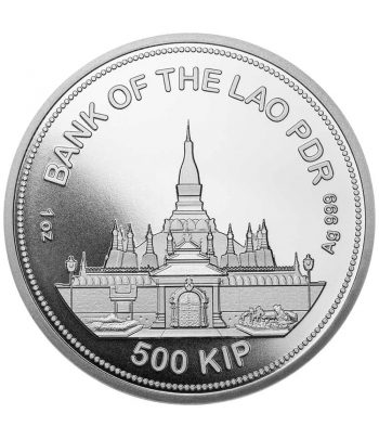 Moneda de plata 1 Dollar Pantera Tigre Laos 2021.  - 2