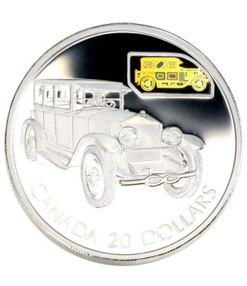 Canada 20$ (2002) Serie transportes Plata holograma. Automovil.  - 3
