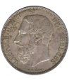 Moneda de plata de Belgica 5 Francos Leopoldo II 1873  - 1