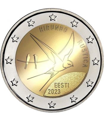 moneda 2 euros Estonia 2023 Golondrina Ahumada  - 1