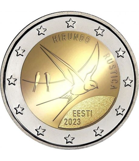 moneda 2 euros Estonia 2023 Golondrina Ahumada  - 1