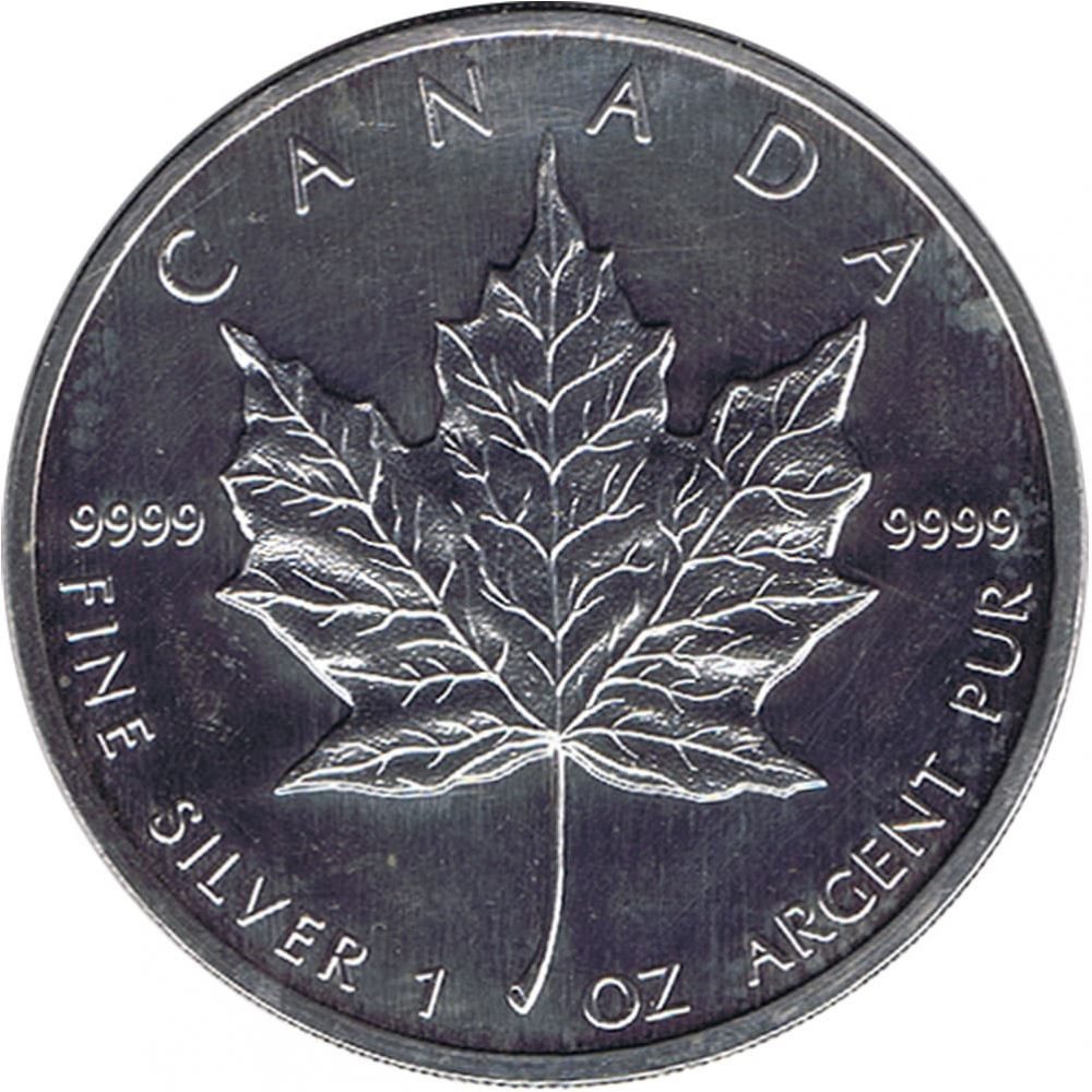 Moneda de 5$ de plata Canada Maple 1998  - 1