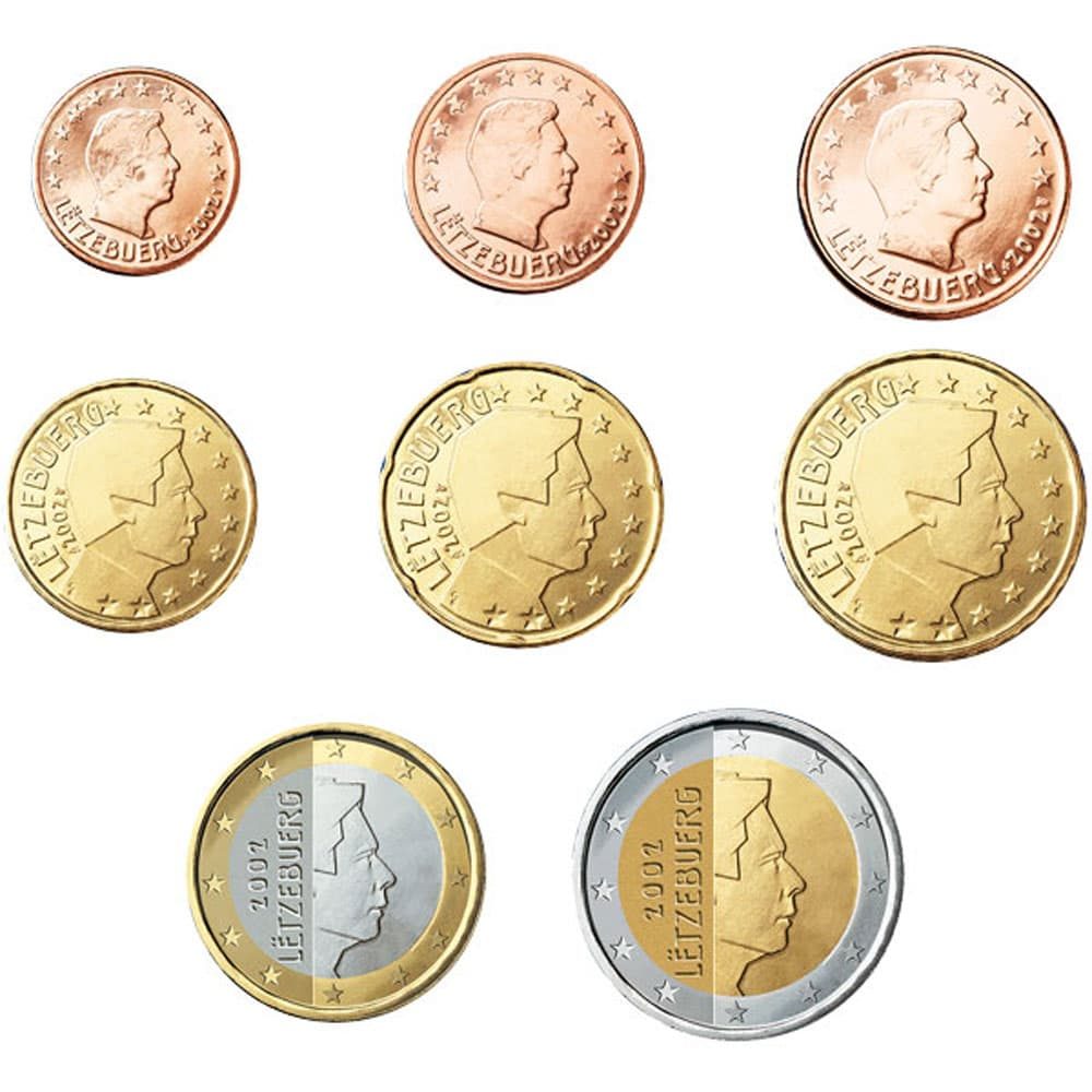 monedas euro serie Luxemburgo 2002  - 1
