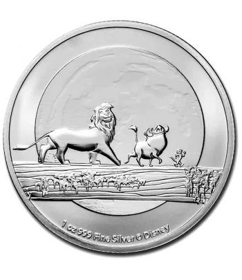 Moneda de plata 2$ Niue Disney El Rey León 2021.  - 1
