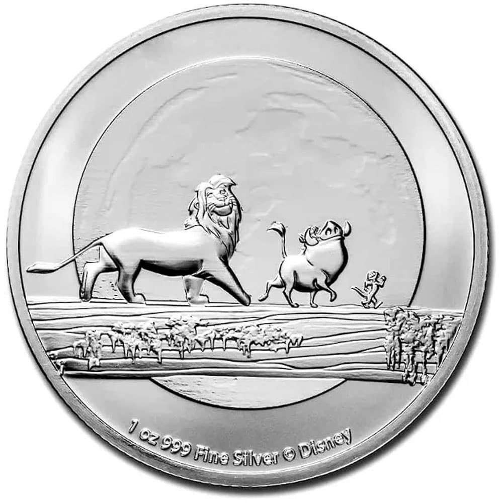 Moneda de plata 2$ Niue Disney El Rey León 2021.  - 1
