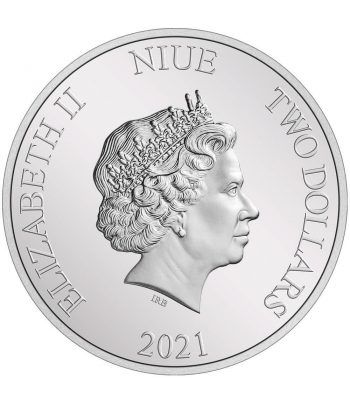 Moneda de plata 2$ Niue Disney El Rey León 2021.  - 2