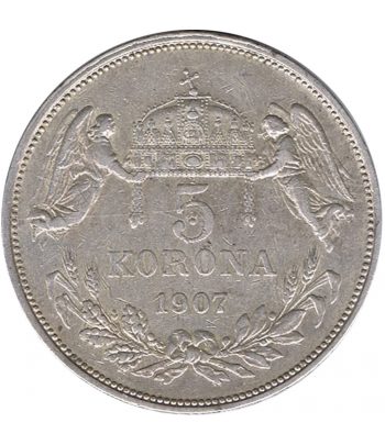Hungría 5 coronas de plata 1907 Francisco José  - 1