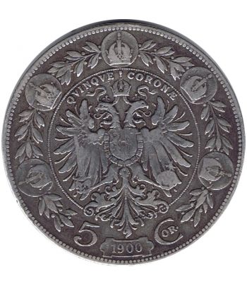 Austria 5 coronas de plata 1900 Francisco José  - 1