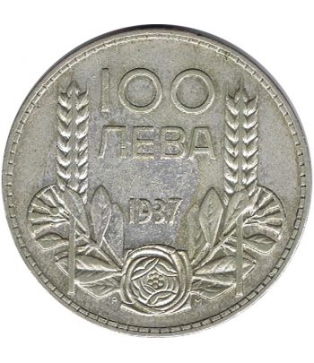 Bulgaria Moneda de 100 Leva 1937 Zar Boris III  - 1