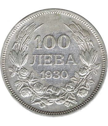 Bulgaria Moneda de 100 Leva 1930 Zar Boris III  - 1