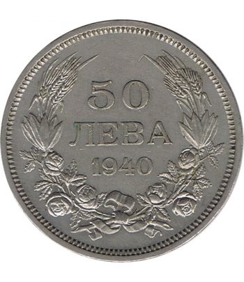 Bulgaria Moneda de 50 Leva 1940 Fernando I  - 2