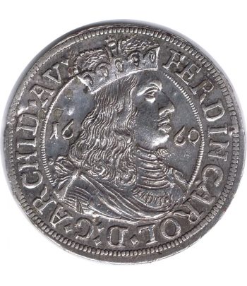 Austria Moneda de plata 3 kreuzer 1660 Leopoldo I.  - 1