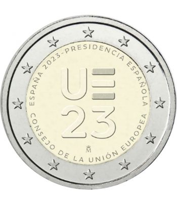 moneda 2 euros España 2023 Presidencia Consejo Unión Europea  - 1