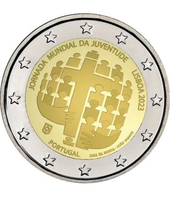 moneda 2 euros Portugal 2023 Jornada Mundial de la Juventud  - 1