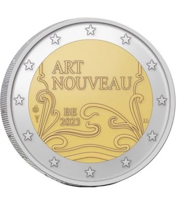 moneda 2 euros Belgica 2023 Año del Art Nouveau  - 1