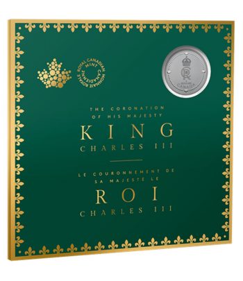 Moneda de 5$ de plata Canada Coronación Carlos III 2023  - 3