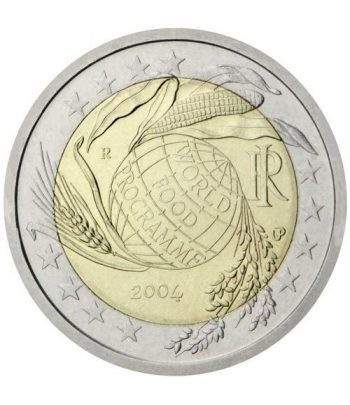 moneda conmemorativa 2 euros Italia 2004.