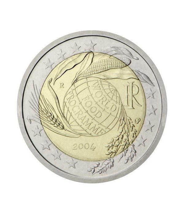 moneda conmemorativa 2 euros Italia 2004.