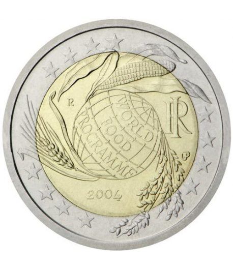 moneda conmemorativa 2 euros Italia 2004.