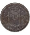 Moneda de España 5 Pesetas de Plata 1871 *18 Amadeo I SD M  - 2