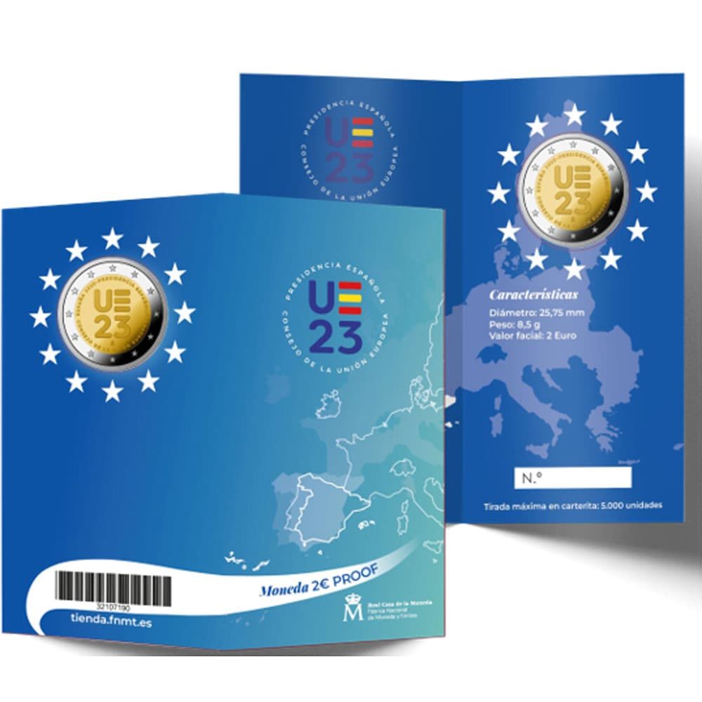 Euroset 2 Euros España 2023 Presidencia Unión Europea. Proof  - 1