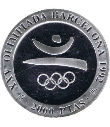 Moneda 2000 Pesetas 1990 Juegos Olímpicos Barcelona'92 Emblema  - 1
