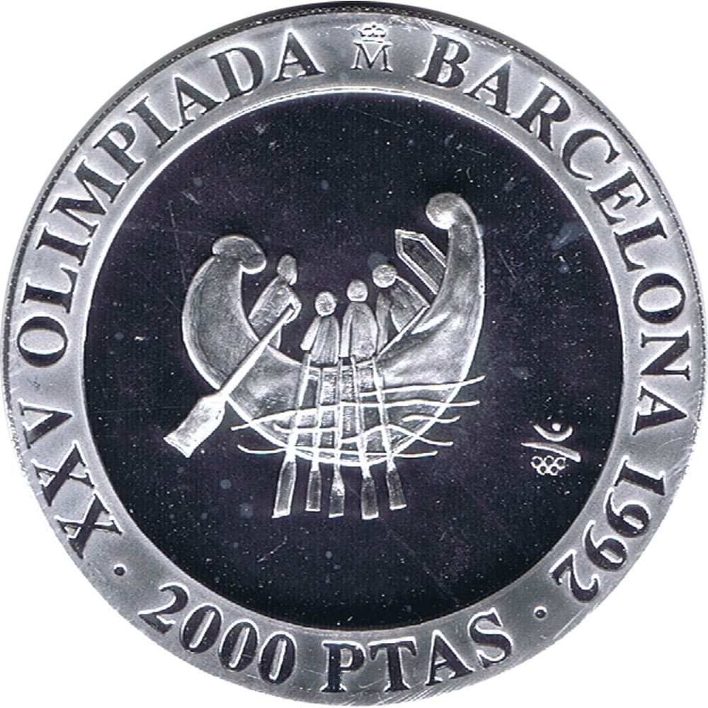 Moneda 2000 Pesetas 1990 Juegos Olímpicos Barcelona'92 Barca.  - 1